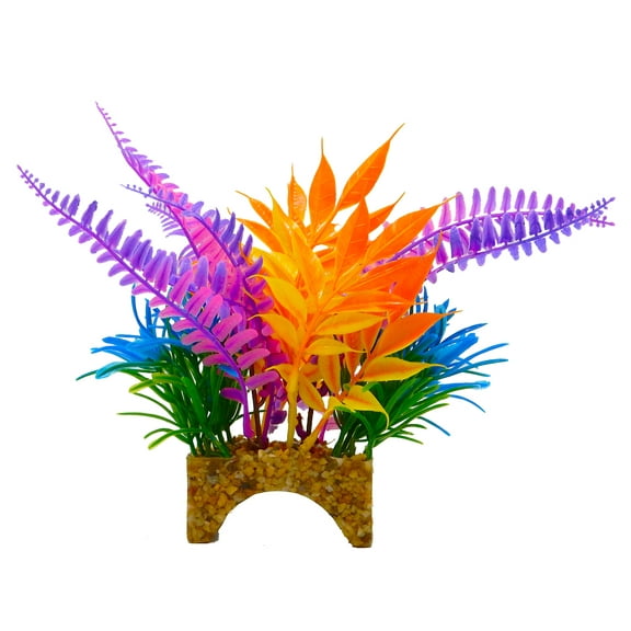 Aqua Culture Gravel Arch Aquarium Plant - Multicolor