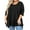 B1-Black, variant on SHOWMALL Plus Size Women Top 3/4 Sleeve Clothes Purple Red 3X Blouse Swing Tunic Crewneck Loose Clothing Shirt for Leggings