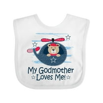 Inktastic My Godmother Loves Me Boys Boys Baby Bib
