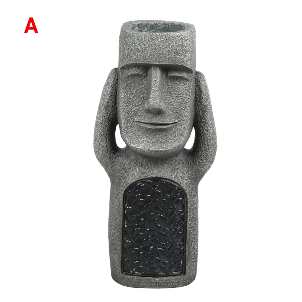 Hear No Evil Garden Easter Island Statues Creative Garden Resin