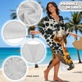 thumbnail image 7 of DISNIMO Kaftan Dress for Women Highland Cow Sunflower Print Plus Size V-Neck Beach Cover Up Batwing Sleeve Caftan Long Cover Ups for Bathing Suit Casual Loose Swimsuit Cover up, 7 of 7