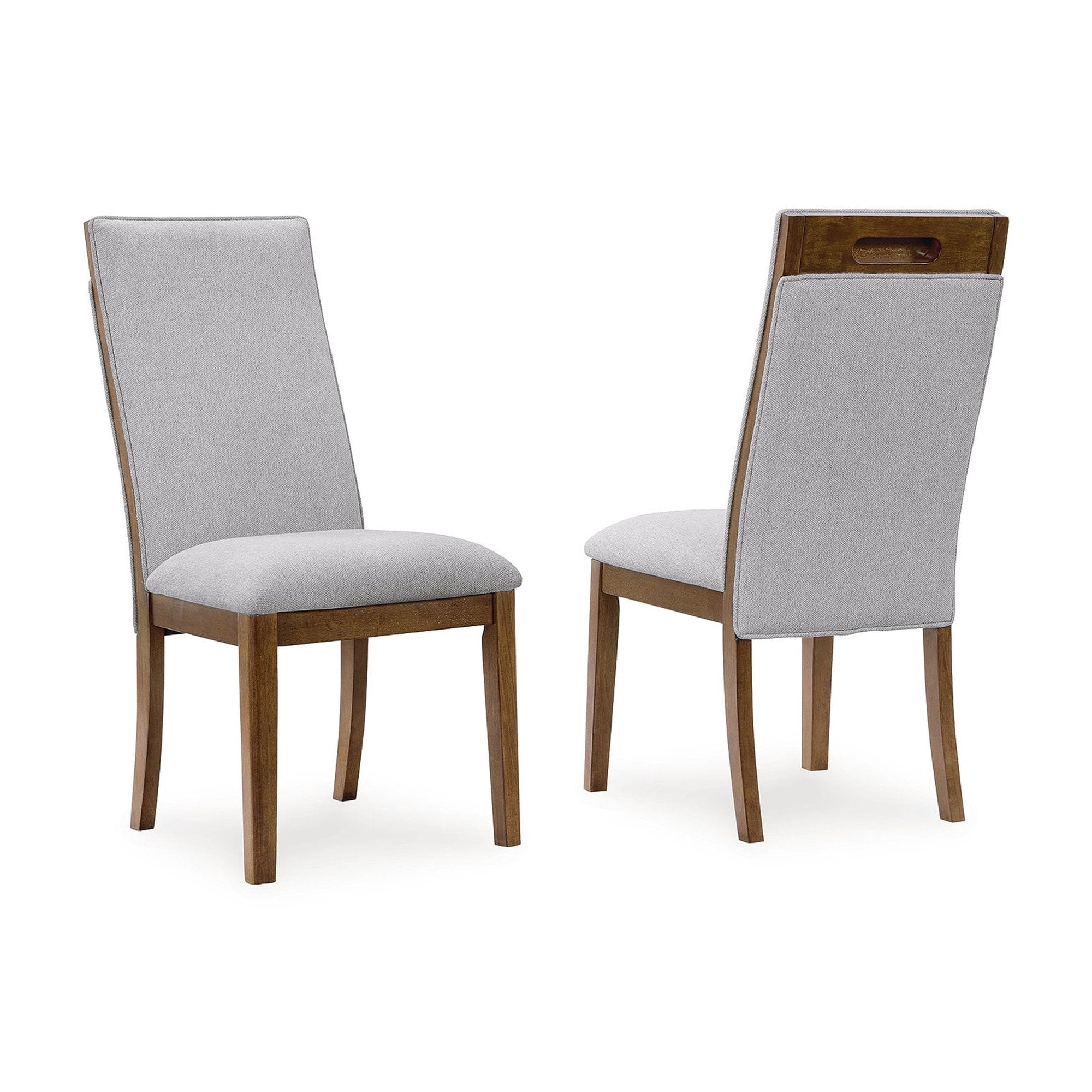 Ashley Furniture Centiar Dining Chairs - Set Of 2, Mid Century Bucket Style, Black & Brown Faux Leather - View #9
