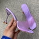 thumbnail image 4 of Pantuflas de tacón alto con punta abierta y tacón de cristal transparente bonito informal para mujer Wmkox8yii ytu830, 4 of 4