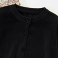 thumbnail image 4 of Dmsael Girls School Uniform Girls' and Toddler Long Sleeve Cardigan Button Up Sweater Black,5-6 Years, 4 of 5