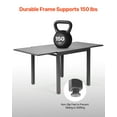 thumbnail image 4 of VEVOR Expandable Outdoor Patio Dining Table, 32–63 inch Rectangular Backyard Bistro Tables for 4-6, Aluminum Frame Metal Steel Slat , All-Weather Large Furniture for Lawn Garden Porch, Dark Gray, 4 of 9
