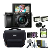 Sony Alpha a6100 APS-C Mirrorless Camera with 16-50mm Lens, ILCE-6100L 24MP 4K Digital Camera Bundle