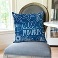 thumbnail image 4 of Blue Fall Pillow Covers 18x18 Set of 4 Hello Pumpkin Truck Leaves Outdoor Farmhouse Autumn Fall Pillows Decorative Throw Pillows Cases Decorations for Home Bedroom Porch Couch Sofa Decor, 4 of 6