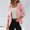 Brown, variant on Women Waterfall Lapel Open Front 3/4 Roll Sleeve Blazer Jacket Solid All Season Ladies Office Daily Outerwear