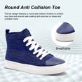 thumbnail image 3 of Men's Women's Knit High Top Sneakers Breathable Lightweight Fashion Casual Walking Shoes Air Mesh Upper Sneakers, 3 of 7