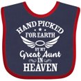 thumbnail image 3 of Inktastic Handpicked for Earth by My Great Aunt in Heaven Boys or Girls Baby Bib, 3 of 4