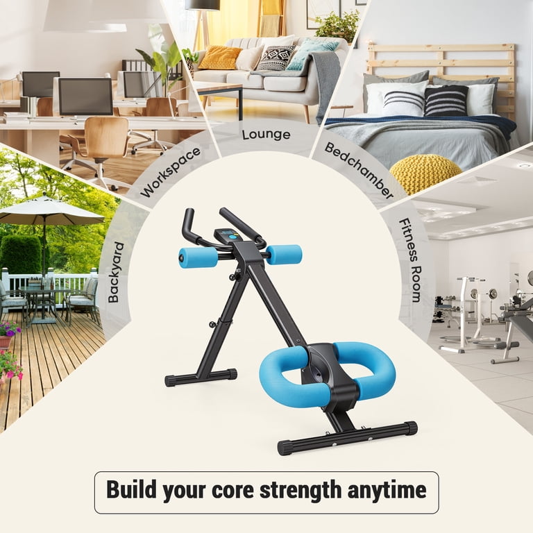 EDX Adjustable Ab Machine, 440 lbs Capacity, Blue photo 7