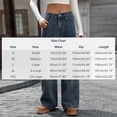 thumbnail image 4 of TaTaai Women Solid Color Straight Leg Denim Cargo Pants Multi Pockets Button Design Casual Fashion Jeans Durable Machine Washable Non See-through Daily Outdoor Street Wear Gift, 4 of 6
