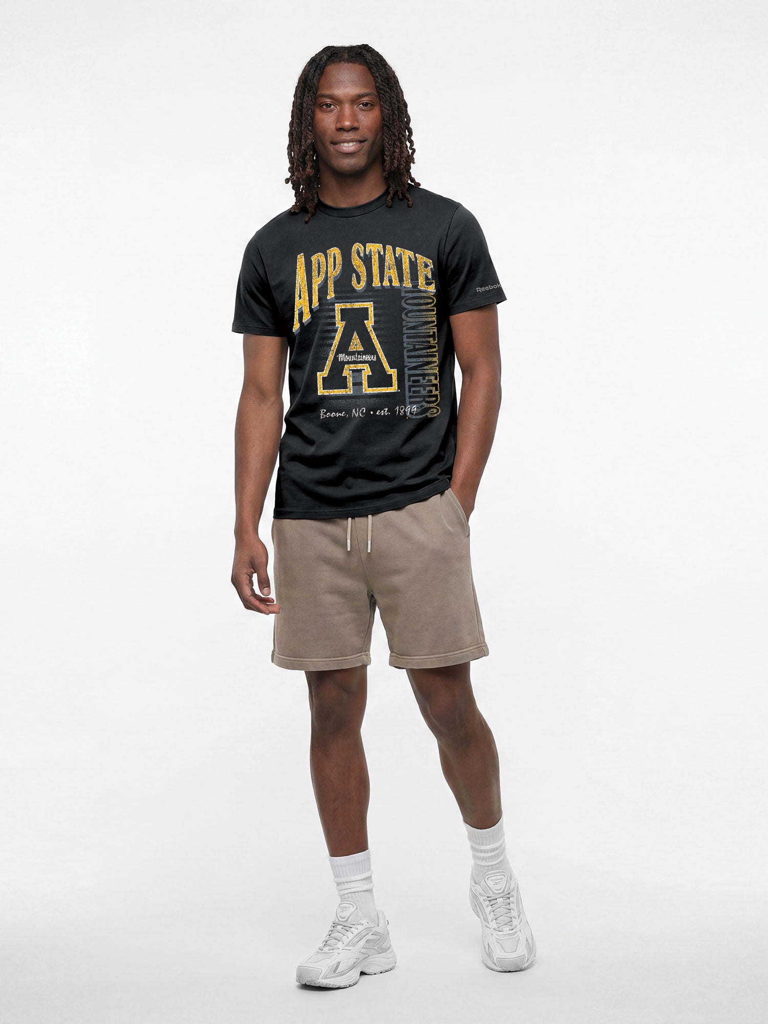 Appalachian State Mountaineers Reebok Mens Crew Neck Short Sleeve T-Shirt