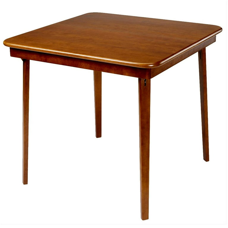 Stakmore Hardwood Classic Straight Edge Folding Card Table Fruitwood Finish Walmart