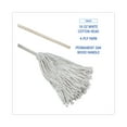 thumbnail image 3 of Handle/Deck Mops, 16 Oz White Cotton Head, 48" Oak Wood Handle, 3 of 5