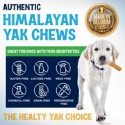 FETCHERONI Himalayan High-Protein Dog Treats, Large Yak Cheese Dog Chews, Medium, 3 Lbs