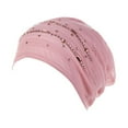 thumbnail image 5 of Pavied Beanie,Newsboy Cap,Women Rhinestone India Hat Muslim Ruffle Cancer Chemo Beanie Turban Wrap Cap,Beret Hats,Flat Cap Clearance Sale!, 5 of 5