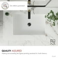 thumbnail image 4 of Stylish Undermount 24.50" W x 16.50" D White Rectangular Porcelain Bathroom Sink with 2 overflow rings P-208, 4 of 10