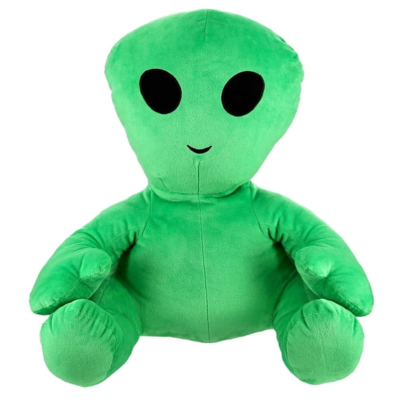 DolliBu Plush Alien Stuffed Toy – Soft Huggable Green Alien, Adorable Space Creature Plushie Toy, Cute Weird Cuddle Gifts, Super Soft Plush Doll Galaxy Toy for Kids and Adults - 18 Inches