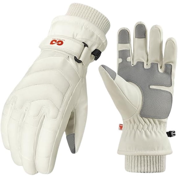 Winter Ski Gloves for Men and Women, Outdoor Sports Thermal Waterproof Snow Gloves with Non-Slip Grip, Warm Insulated Cold Weather Gloves for Snowboarding Motorcycle Riding