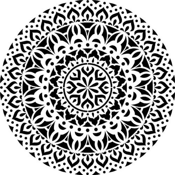 Shanti Mandala Stencil by Designer Stencils (10 mil plastic)