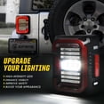 thumbnail image 5 of Xprite Inspire Series LED Taillights with Smoke Lens for 2007 -2018 Jeep Wrangler JK, 5 of 7