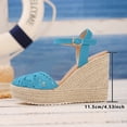 thumbnail image 5 of YLYL Espadrilles Sandals for Women Closed Toe Platform Wedge Heel Ankle Strap Dressy Casual Summer Shoes, 5 of 6