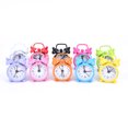 Mini Alarm Clock Electronic Round Number Double Bell Desk Digital