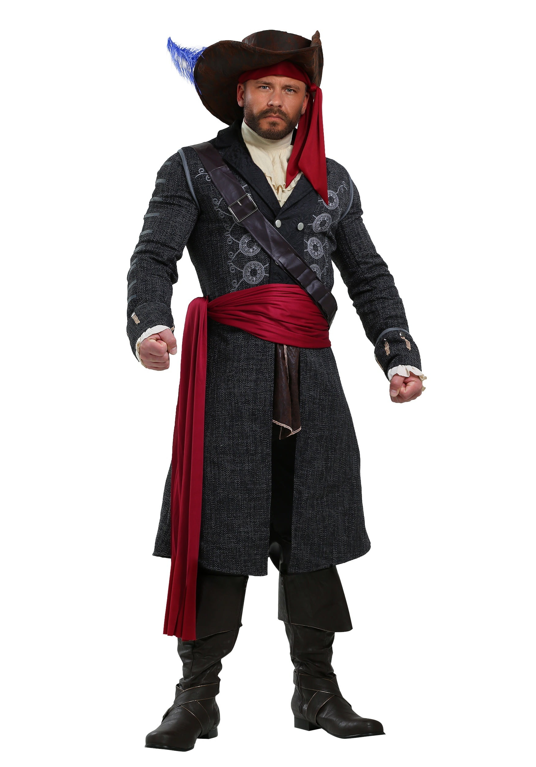 Men's Plus Size Realistic Pirate Costume 
