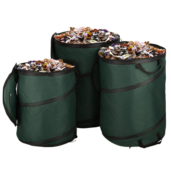 Wakeman Outdoors 46-Gal, 32-Gal and 23.1-Gal Pop Up Trash Can Camping Bins
