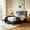 Gray01, variant on Gewnee Queen Size Platform Bed Frame with Upholstered Headboard,Solid Wood Slats Support,Adjustable Headboard for 8-14" Mattress,Sturdy Center Legs,No Box Spring.Orange