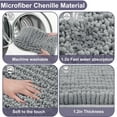 thumbnail image 3 of Lalado Chenille Bathroom Rugs, 17"x24"Non Slip Bathroom Rugs Ultra Thick Soft Super Absorbent Washable Bath Mat, Grey, 3 of 8