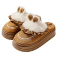 thumbnail image 2 of Zapatos de algodón antideslizantes para mujer, zapatillas de algodón de suela gruesa con dibujos animados, a la moda y versátiles, novedad de 2024, 2 of 5