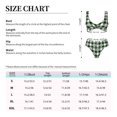 thumbnail image 4 of Kdxio Green White Christmas Tree Lumberjack Plaid Print Women's 2 Piece High Waisted Wrap Spaghetti Strap Summer Swimsuit Bikini Set-Small, 4 of 7