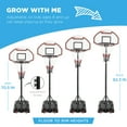 thumbnail image 2 of Best Choice Products Kids Height-Adjustable Basketball Hoop, Portable Backboard System w/ 2 Wheels - Dark Red/Black, 2 of 7