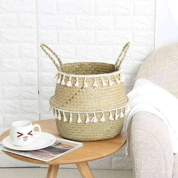 Woven Storage Basket Large Cotton Rope Basket for Blankets -Woven Baskets