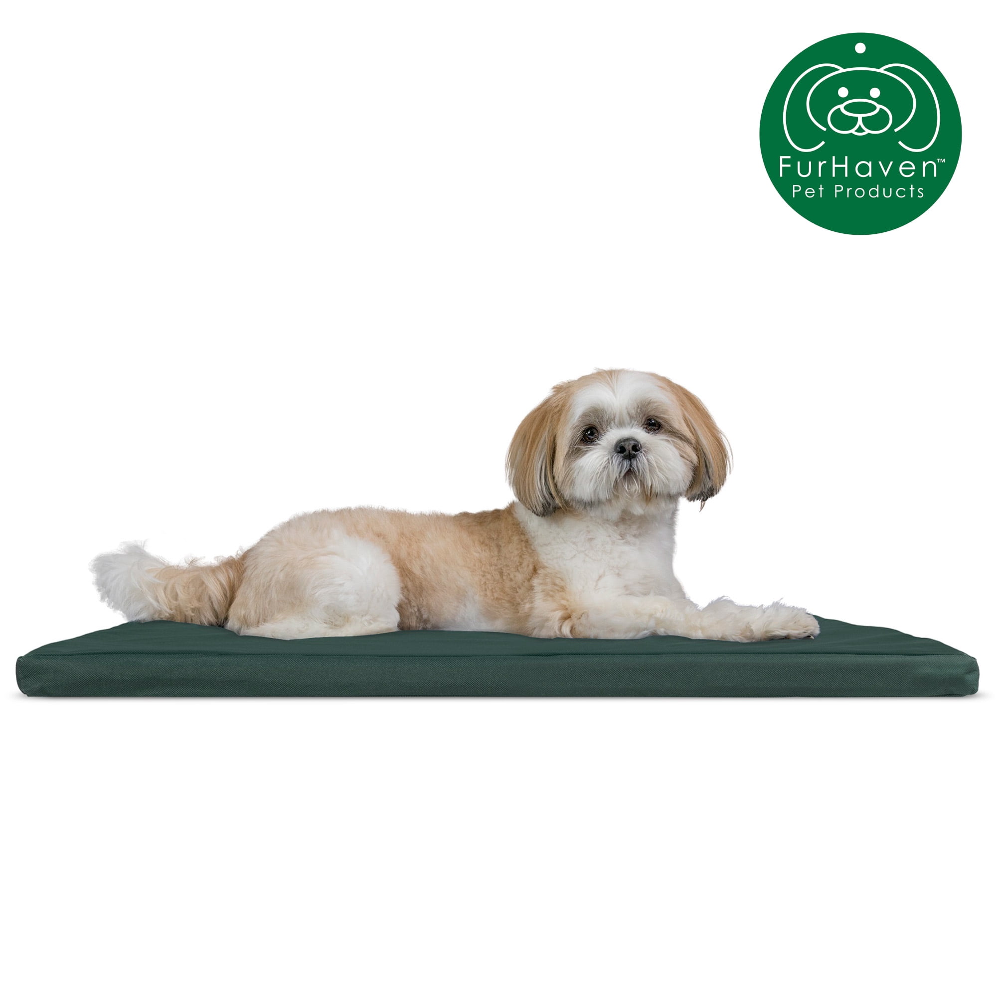 FurHaven Pet Products Kennel Pad Pet Bed for Crates Green, Medium
