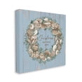 thumbnail image 3 of Christmas By The Sea Shell Wreath Holiday Graphic Art Gallery Wrapped Canvas Print Wall Art, 3 of 7