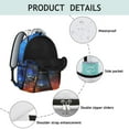 thumbnail image 4 of Galaxy Print Waterproof Backpack with Adjustable S-shaped Shoulder Straps, 4 of 5