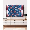 thumbnail image 5 of 4th of July Outdoor TV Cover 70 to 75 Inch Weatherproof, Navy Blue Red Stars Independence Day 600D Oxford TV Covers with Waterproof Zipper, Outside Flat TV Screen Protector Size 68"W x 42"H x 4.5"D, 5 of 7