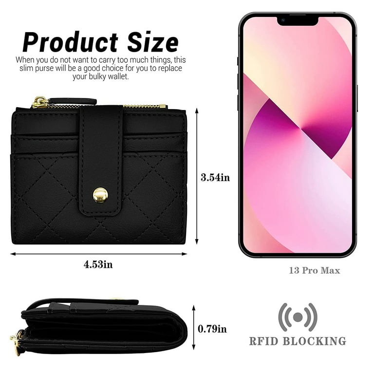 Fuleadture Cute Small Leather Pocket Wallet for Women, Girls, Ladies Mini  Short Purse,Womens Wallet Card Holder, Small Bifold RFID Blocking