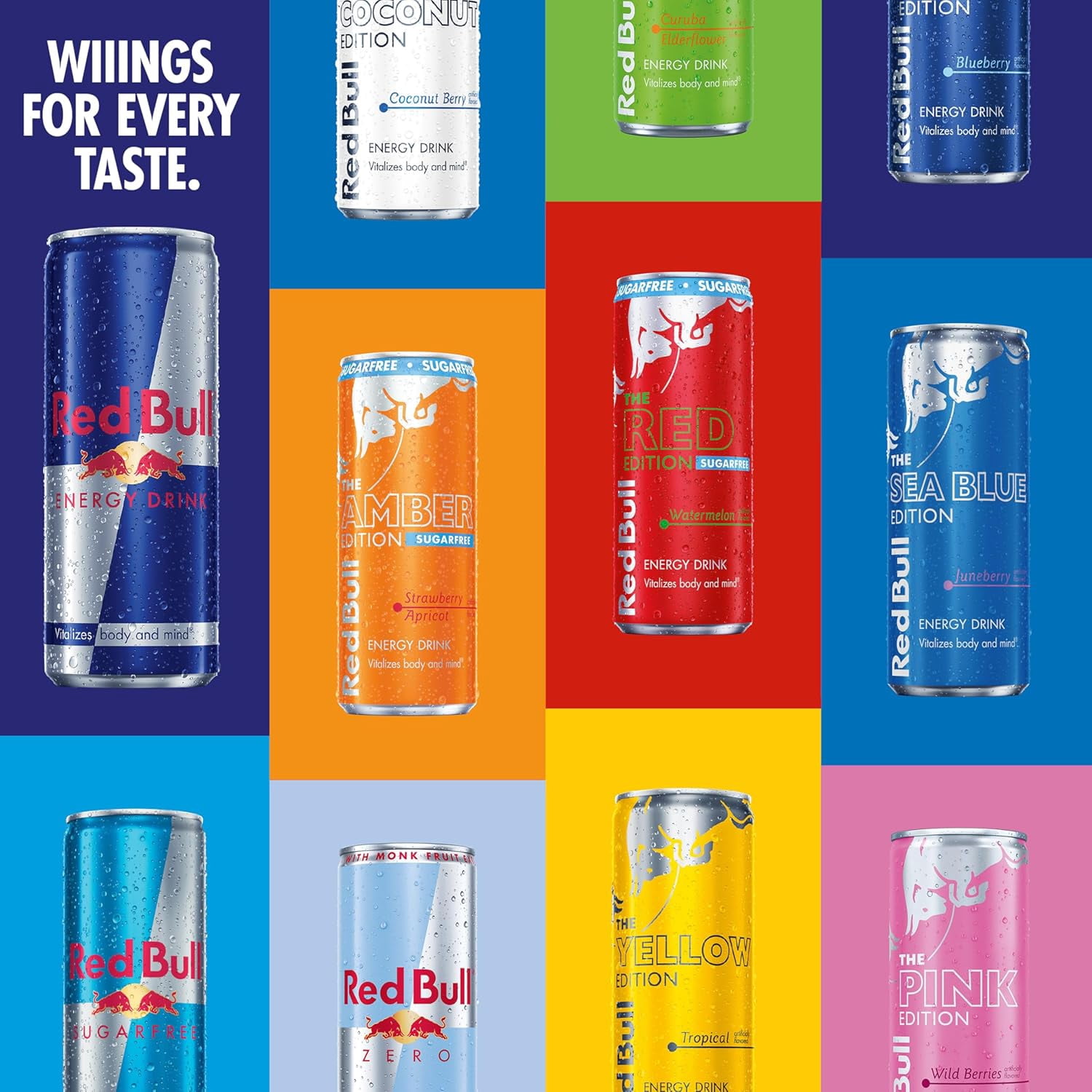Red Bull Blue Edition Blueberry Energy Drink – 24 Cans × 8.4 oz