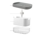 thumbnail image 2 of 1 Uds. Dispensador de jabón para platos blanco para cocina, dispensador de jabón Premium 2 en 1 y soporte para esponja, dispensador con bomba de jabón, 2 of 5