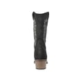 thumbnail image 3 of WHITE MOUNTAIN Womens Black Pull Tabs Embroidered Cushioned Caraway Pointed Toe Block Heel Leather Cowboy Boots 7 M, 3 of 4