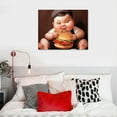 thumbnail image 4 of Nawypu Funny Fernando Botero Eat Burger Poster Unique Modern Canvas Wall Art Maximalist Aesthetic Decor Bedroom Kitchen Home Decorations, 4 of 4