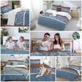 thumbnail image 5 of 3 Piece Blue Brown Flowers Duvet Cover Set Queen Size, Microfiber Comforter/Quilt Cover with Corner Ties and 2 Pillowcases, Classic Botanical Art Elegant All Season Soft Bedding with Zipper Closure, 5 of 8