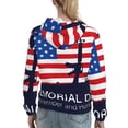 thumbnail image 7 of Honeii Memorial Day Pattern Womens Oversized Hoodies Long Sleeve Sweatshirts Pullover Fall Outfits with Pocket-Large, 7 of 7