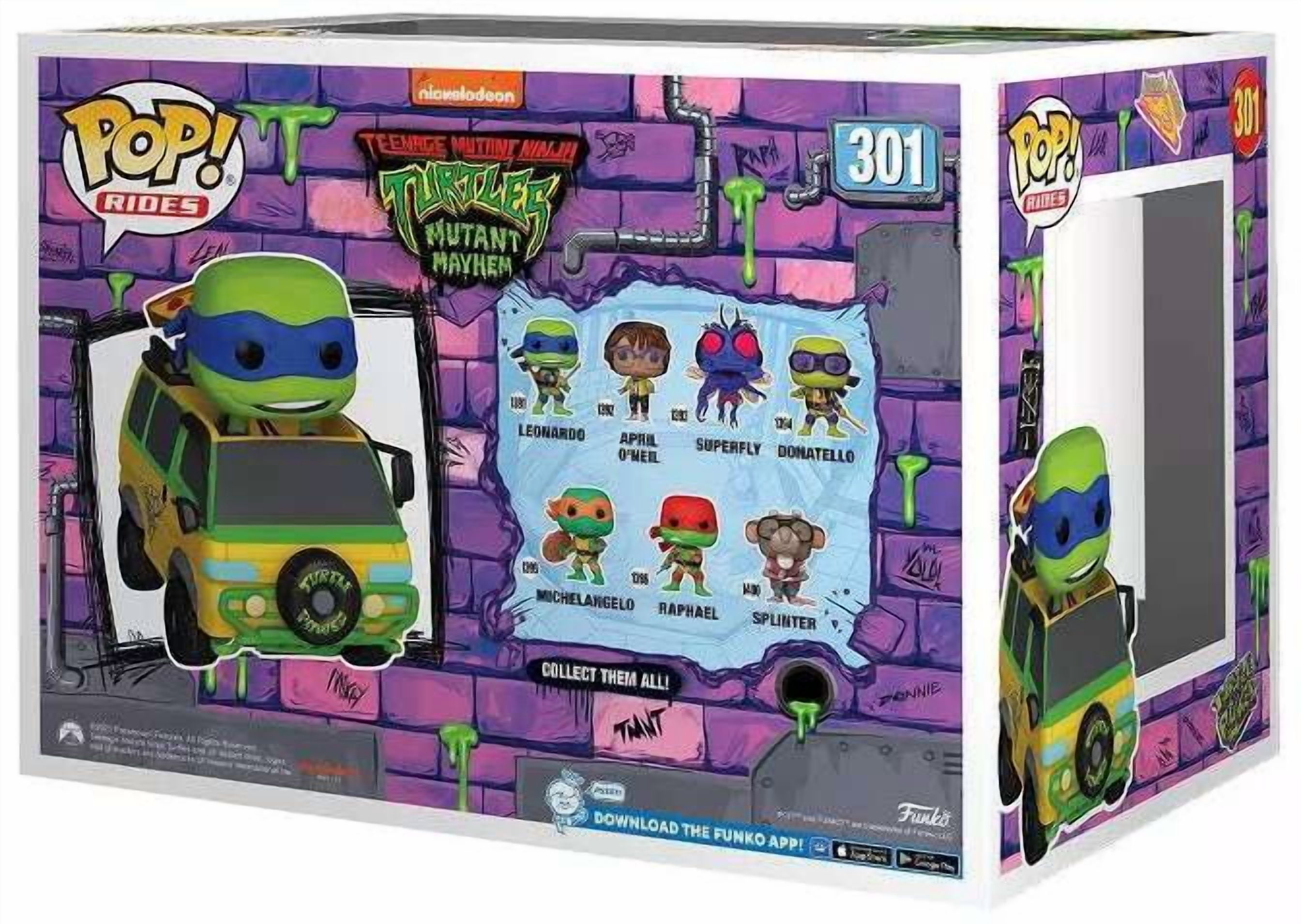 Funko POP! Rides: TMNT Leonardo in Turtle Van 'Mayhem' Vinyl