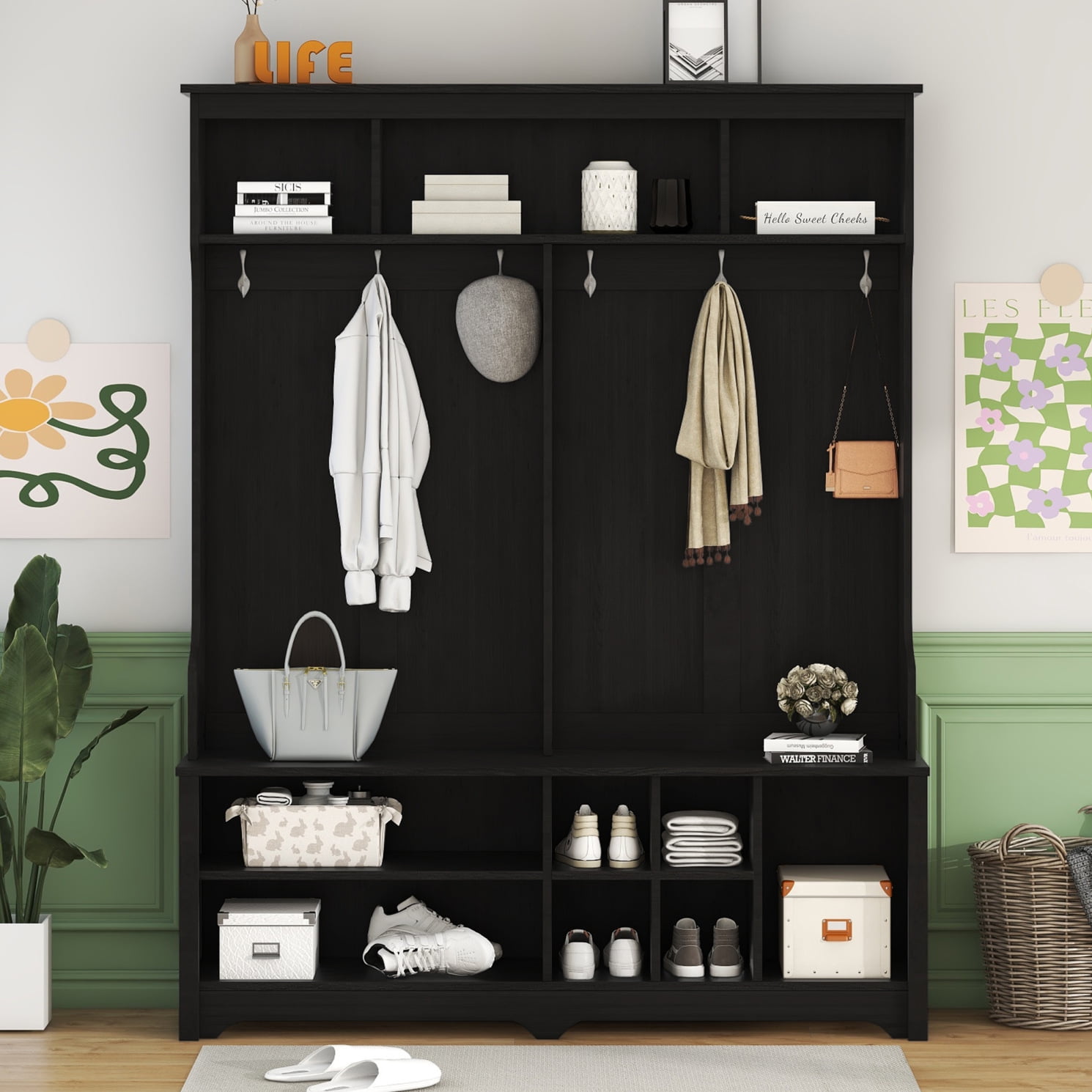 Modern hall tree with storage hotsell