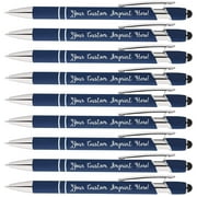 Full Color Imprint offered on Rainbow Rubberized Soft Touch Ballpoint Pen Stylus is a stylish, premium metal pen, black ink, medium point. Box of 12 - Personalized with your custom text or logo